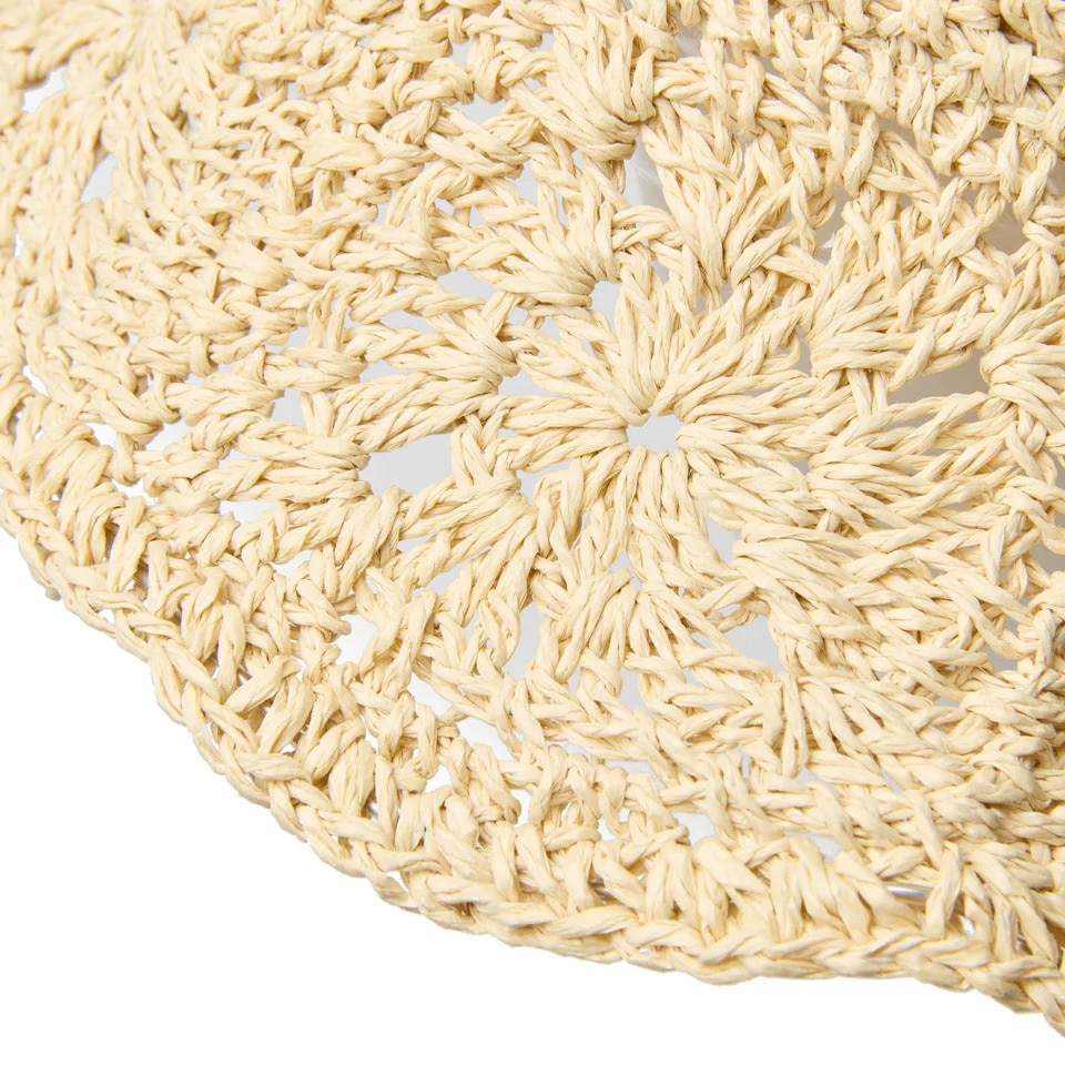 ニューエラ（NEW ERA）（メンズ、レディース）帽子 ハット アドベンチャー ワイドブリム Paper Crochet Hat ライトベージュ S-Mサイズ(57-59cm) 14419295