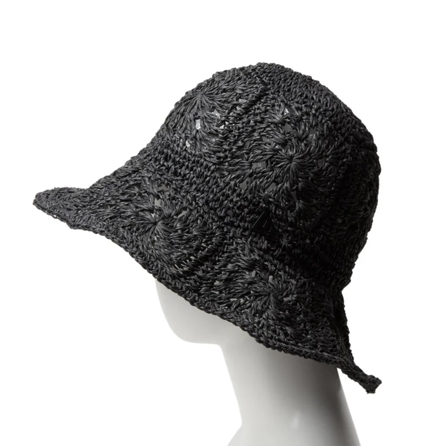 ニューエラ（NEW ERA）（メンズ、レディース）帽子 ハット アドベンチャー ワイドブリム Paper Crochet Hat 黒 S-Lサイズ(57-61cm) 14419296