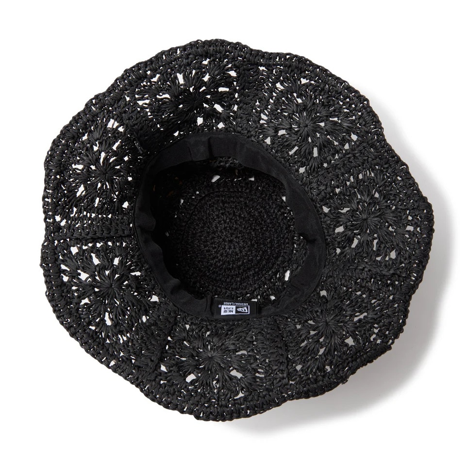 ニューエラ（NEW ERA）（メンズ、レディース）帽子 ハット アドベンチャー ワイドブリム Paper Crochet Hat 黒 S-Lサイズ(57-61cm) 14419296