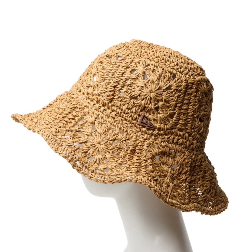 ニューエラ（NEW ERA）（メンズ、レディース）帽子 ハット アドベンチャー ワイドブリム Paper Crochet Hat ベージュ S-Lサイズ(57-61cm) 14419297