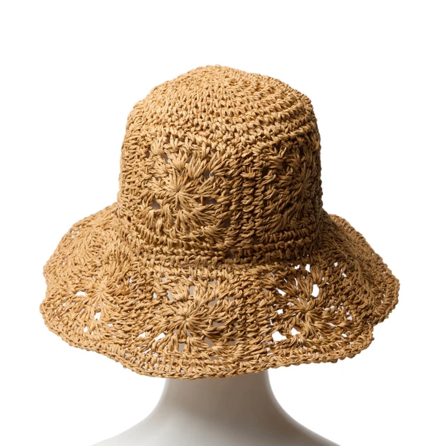 ニューエラ（NEW ERA）（メンズ、レディース）帽子 ハット アドベンチャー ワイドブリム Paper Crochet Hat ベージュ S-Lサイズ(57-61cm) 14419297