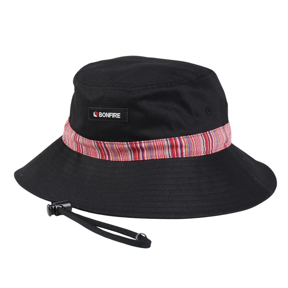 ボンファイア（Bonfire）（メンズ）パターンベルトハット 黒 0BNF5SST2369 BLK UVカット 紫外線対策 紫外線予防 吸汗速乾 接触冷感 おしゃれ カジュアル 