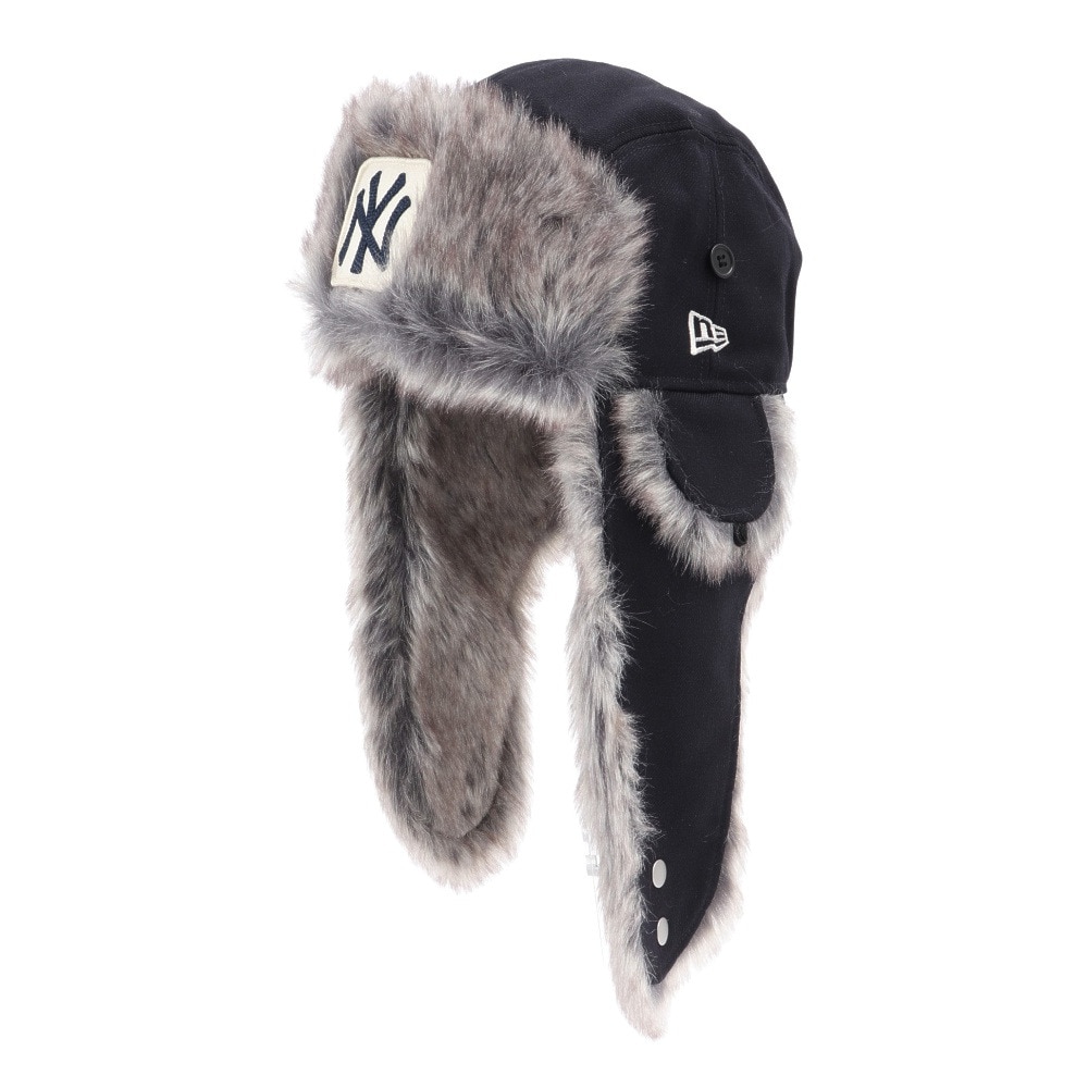 ニューエラ(NEW ERA)帽子 ハット トラッパー ウール ニューヨーク・ヤンキース ネイビー 紺 Lサイズ 1466762… ニューエラ（NEW ERA）（メンズ、レディース）帽子 ハット トラッパー