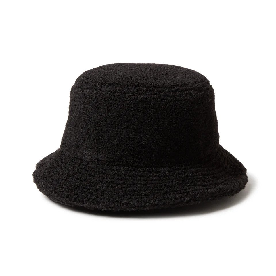 ニューエラ（NEW ERA）（メンズ、レディース）帽子 ハット バケット01 ボアフリース ベーシック 黒 ブラック Mサイズ 14667770