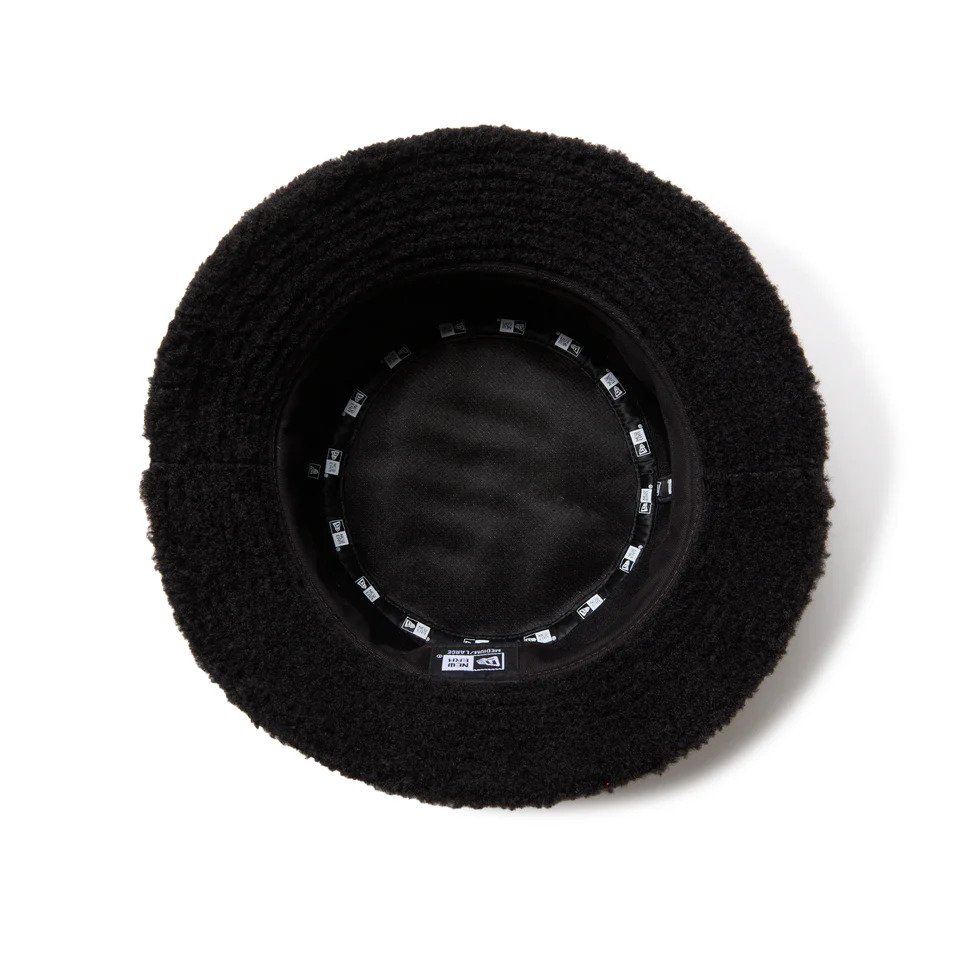 ニューエラ（NEW ERA）（メンズ、レディース）帽子 ハット バケット01 ボアフリース ベーシック 黒 ブラック Mサイズ 14667770