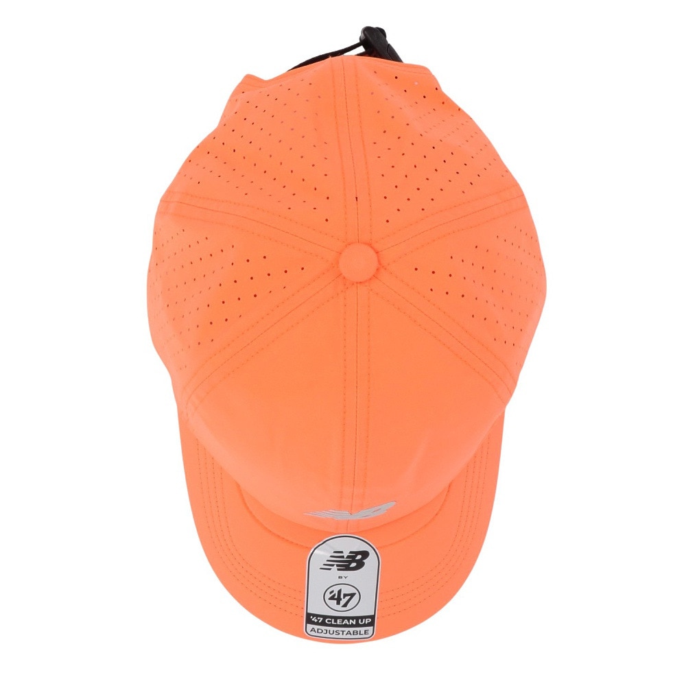 ニューバランス（new balance）（メンズ、レディース）帽子 キャップ 47 Clean Up Ultimate Run オレンジ LAH00143HMO 接触冷感  速乾 再帰反射 UPF30+ 調節可