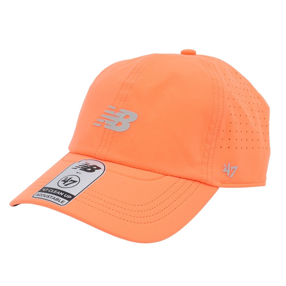 ニューバランス（new balance）（メンズ、レディース）帽子 キャップ 47 Clean Up Ultimate Run オレンジ LAH00143HMO 接触冷感  速乾 再帰反射 UPF30+ 調節可