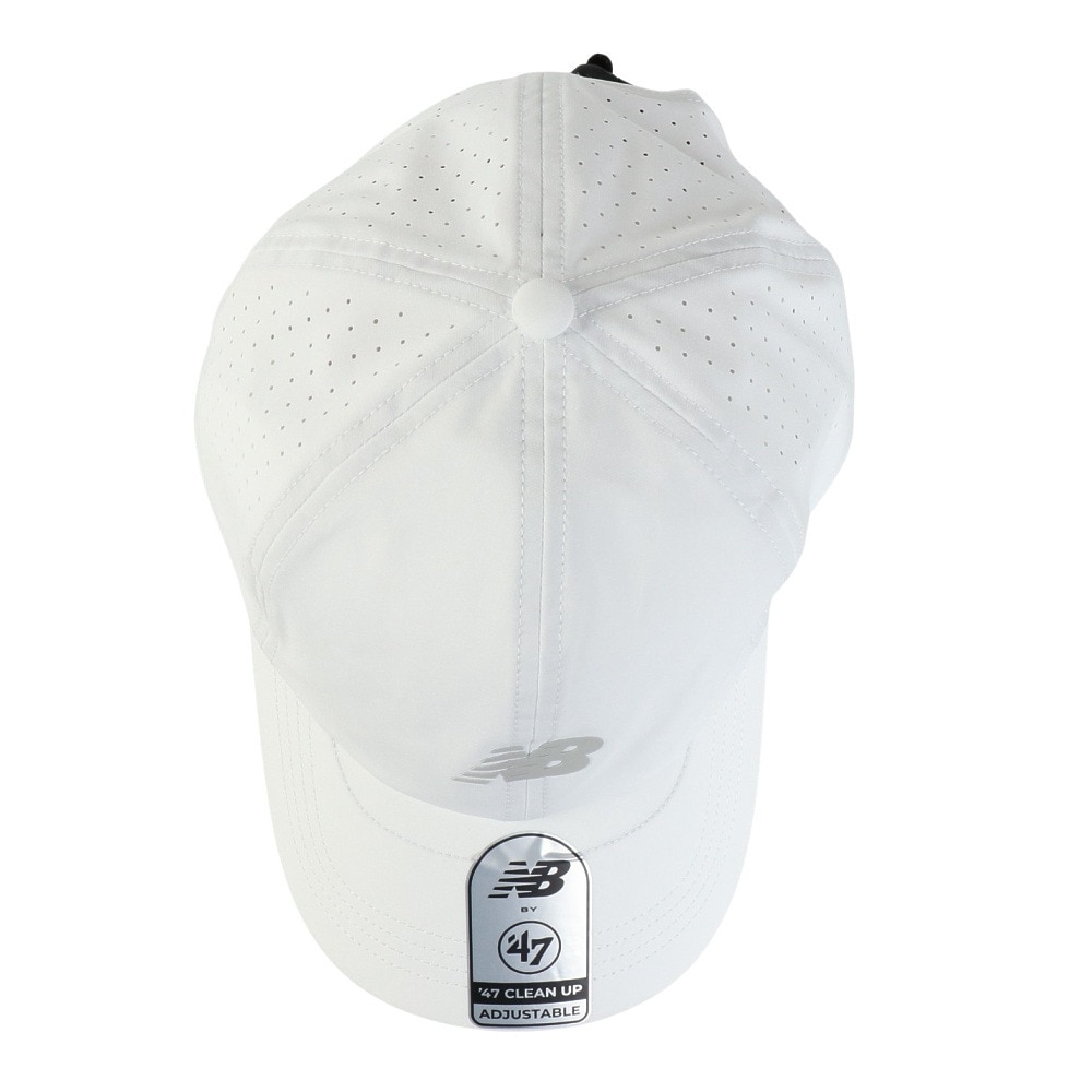 ニューバランス（new balance）（メンズ、レディース）帽子 47 Clean Up Ultimate Run Hat キャップ 白 55-61cm LAH00143WT スポーツキャップ 接触冷感 UPF30+