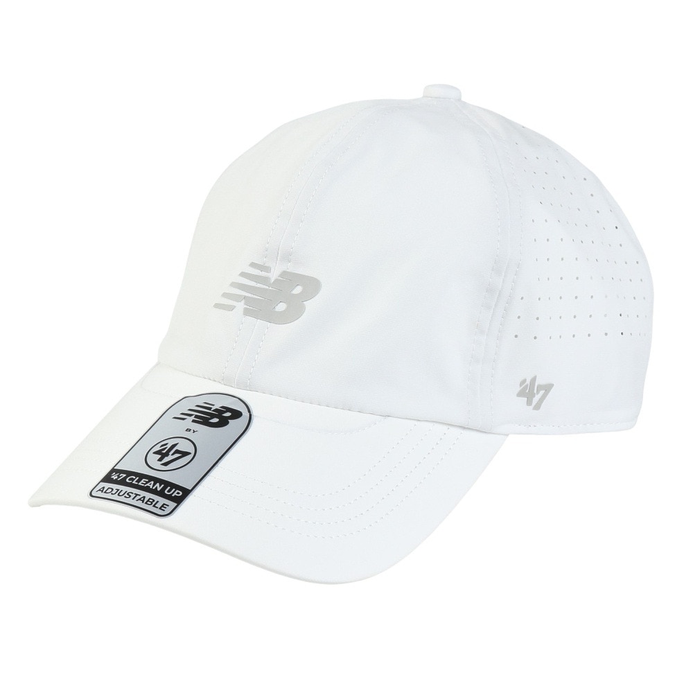 ニューバランス（new balance）（メンズ、レディース）帽子 47 Clean Up Ultimate Run Hat キャップ 白 55-61cm LAH00143WT スポーツキャップ 接触冷感 UPF30+