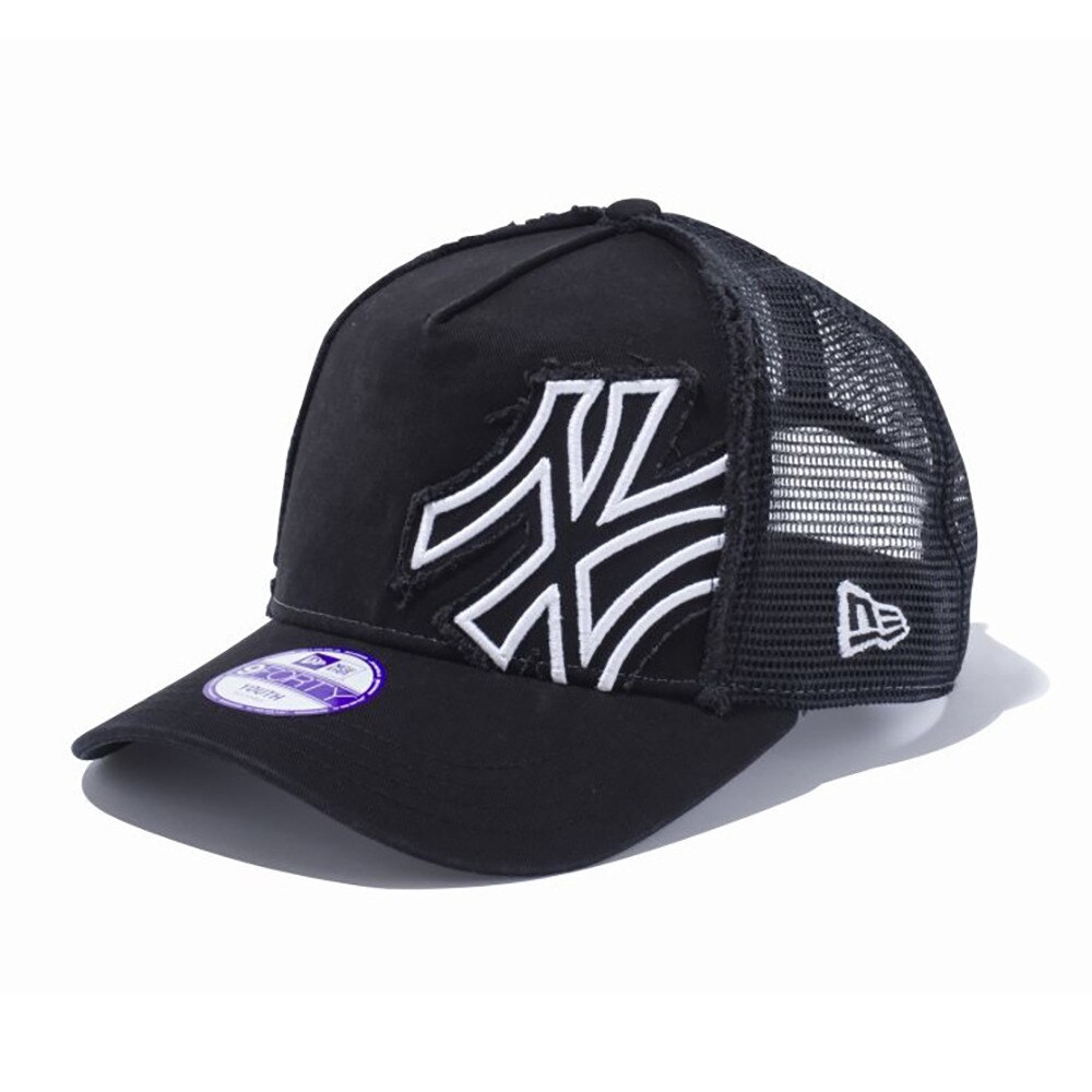  Kid's 9FORTY A-Frame Trucker Battalion ニューヨーク・ヤンキース ブラック×ホワイト 11248779