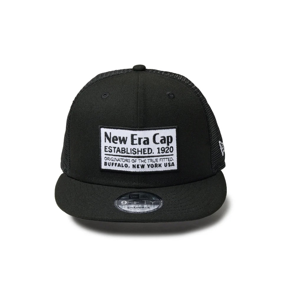 ニューエラ（NEW ERA）（メンズ、レディース）帽子 キャップ 9FIFTY トラッカー メッシュ 黒 Mサイズ 14388559 メッシュ サイズ調整可 通気性 日除け お出かけ
