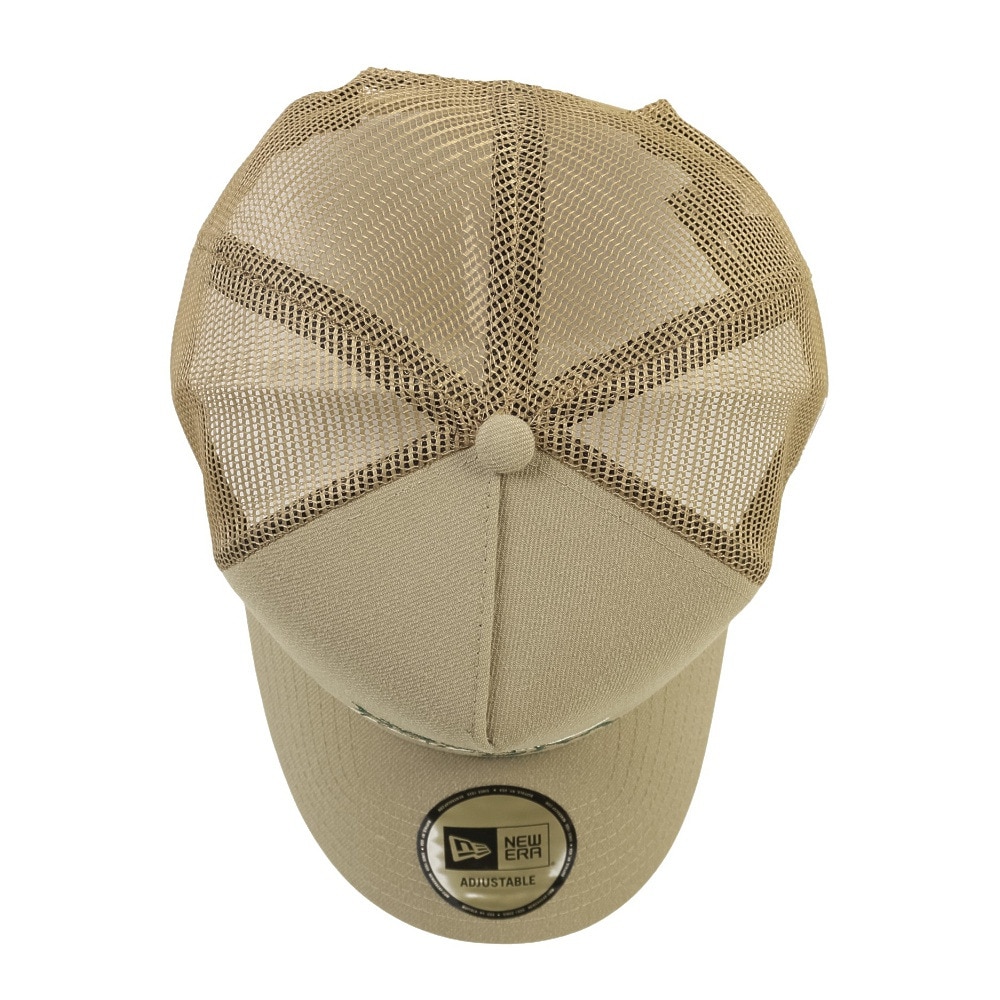ニューエラ（NEW ERA）（メンズ、レディース）帽子 キャップ 9FORTY A-Frame トラッカー カーキ Wind Logo 14388592 シンプル カジュアル おしゃれ スト系