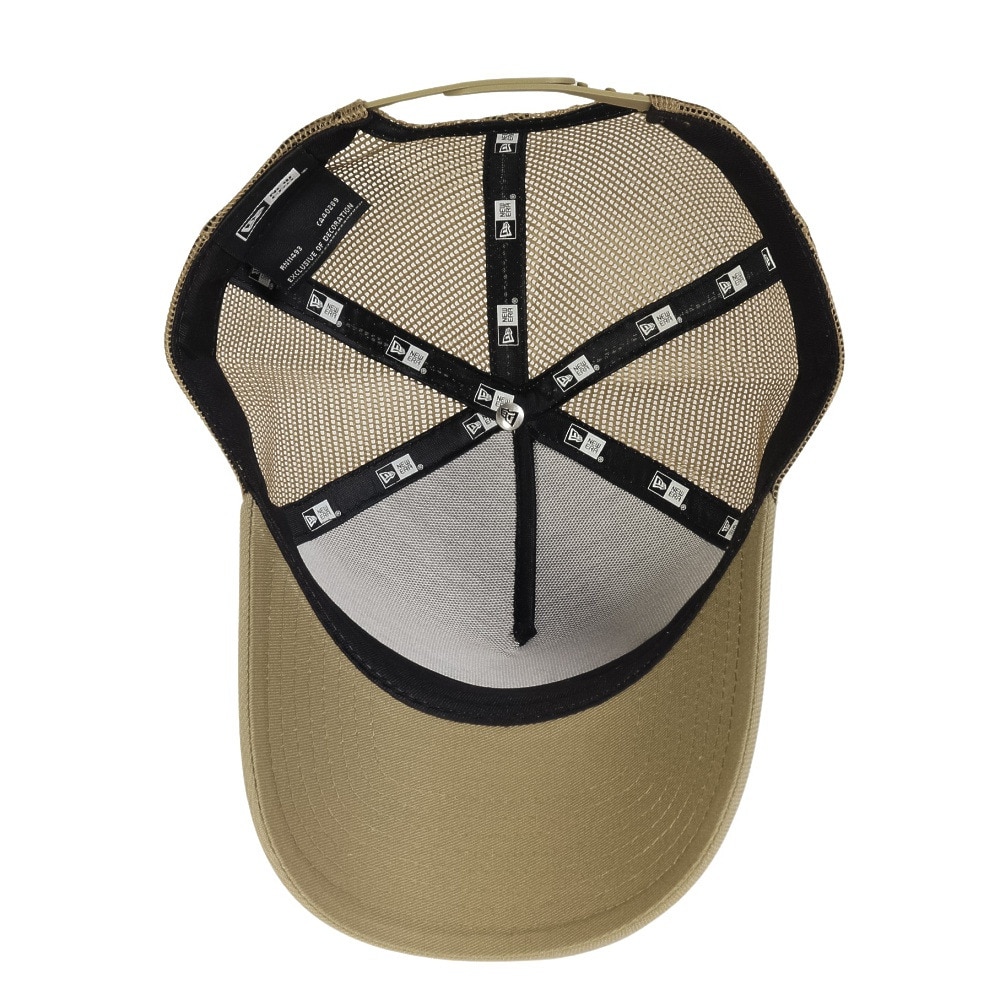 ニューエラ（NEW ERA）（メンズ、レディース）帽子 キャップ 9FORTY A-Frame トラッカー カーキ Wind Logo 14388592 シンプル カジュアル おしゃれ スト系