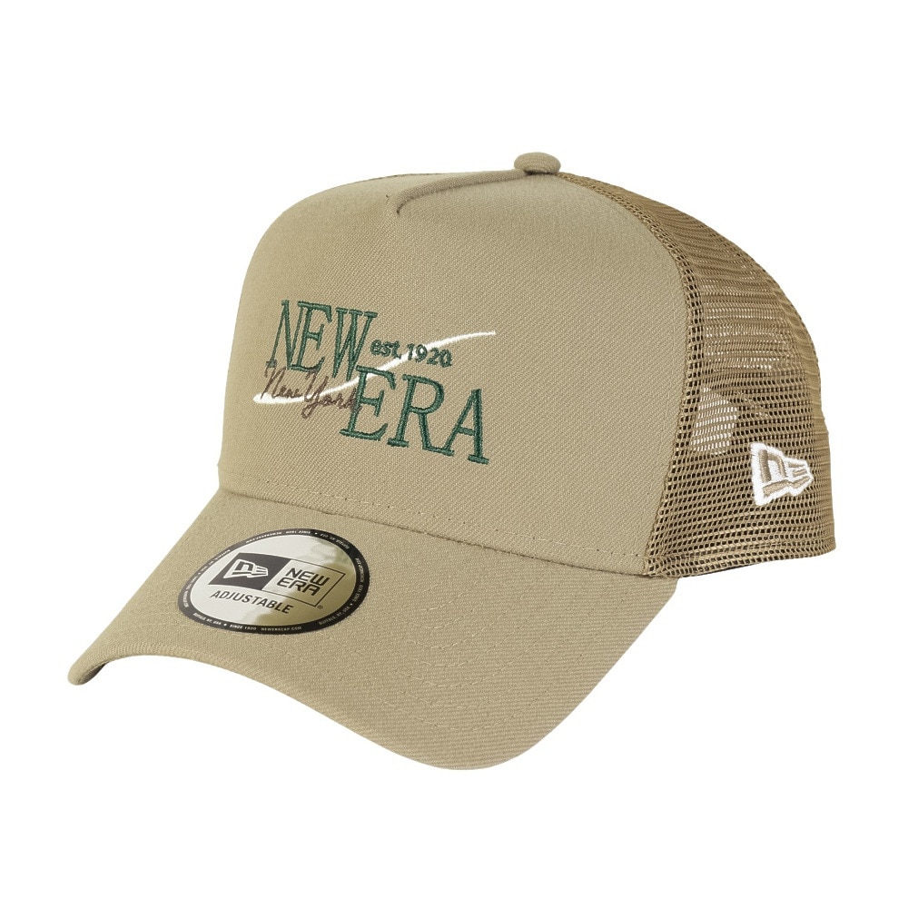 ニューエラ（NEW ERA）（メンズ、レディース）帽子 キャップ 9FORTY A-Frame トラッカー カーキ Wind Logo 14388592 シンプル カジュアル おしゃれ スト系