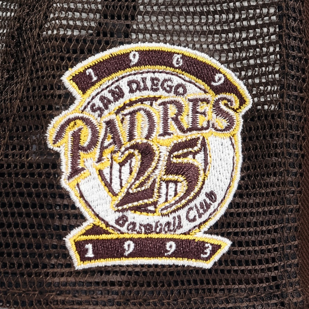 ニューエラ（NEW ERA）（メンズ、レディース）メッシュキャップ 9FORTY A-Frame トラッカー MLB Side Patch サンディエゴ・パドレス 茶色 14388605 帽子
