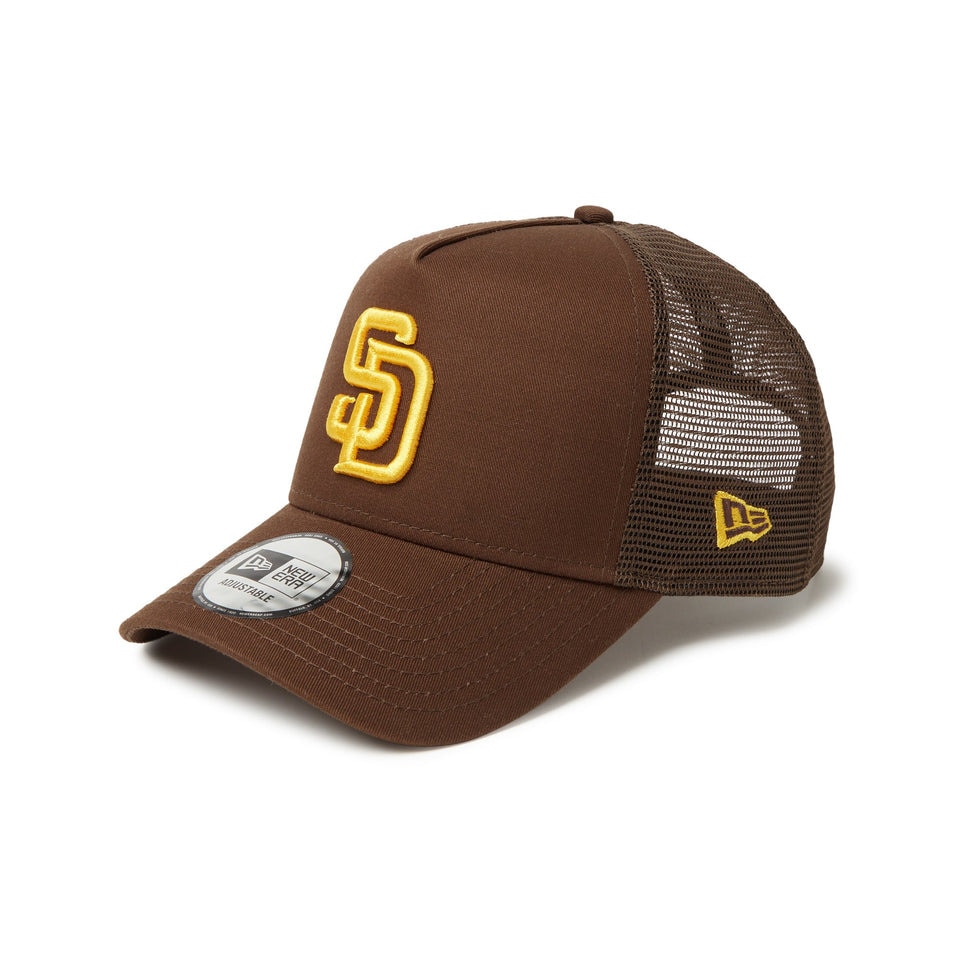 ニューエラ（NEW ERA）（メンズ、レディース）メッシュキャップ 9FORTY A-Frame トラッカー MLB Side Patch サンディエゴ・パドレス 14388605