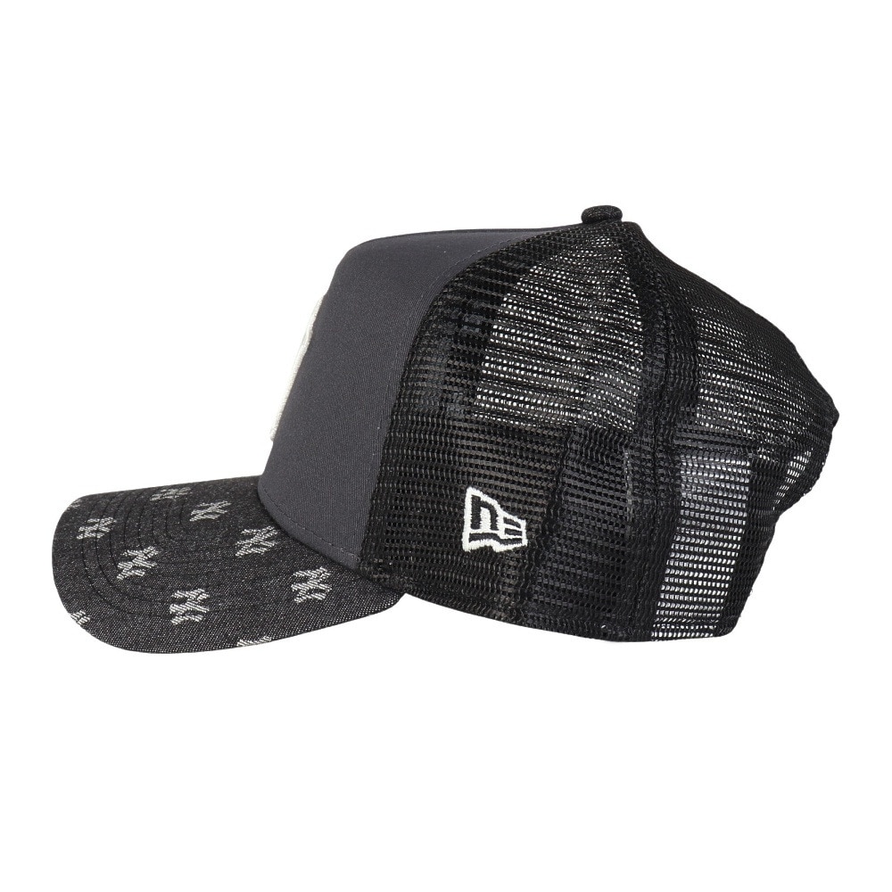 ニューエラ（NEW ERA）（メンズ、レディース）帽子 キャップ 9FORTY A-Frame トラッカー MLB Jacquard ニューヨーク・ヤンキース 黒 14388617 モノグラム