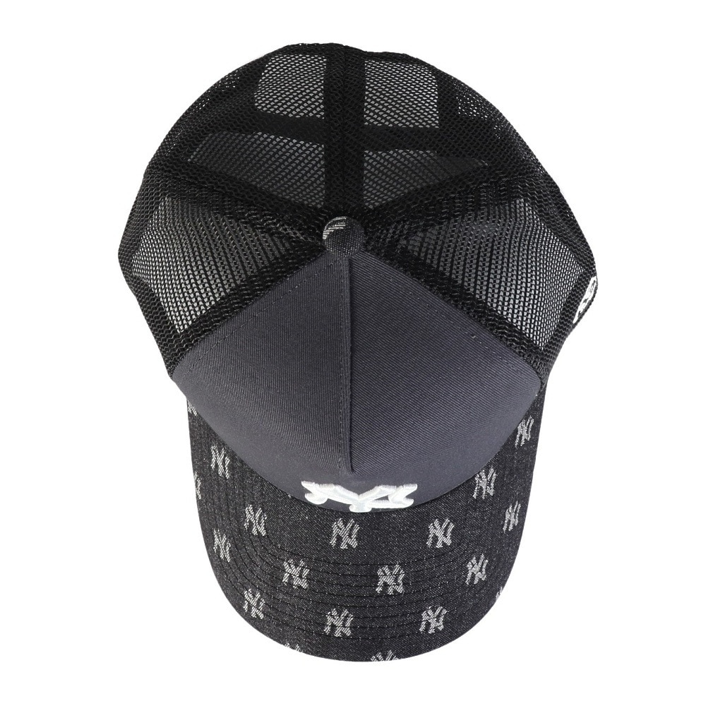 ニューエラ（NEW ERA）（メンズ、レディース）帽子 キャップ 9FORTY A-Frame トラッカー MLB Jacquard ニューヨーク・ヤンキース 黒 14388617 モノグラム