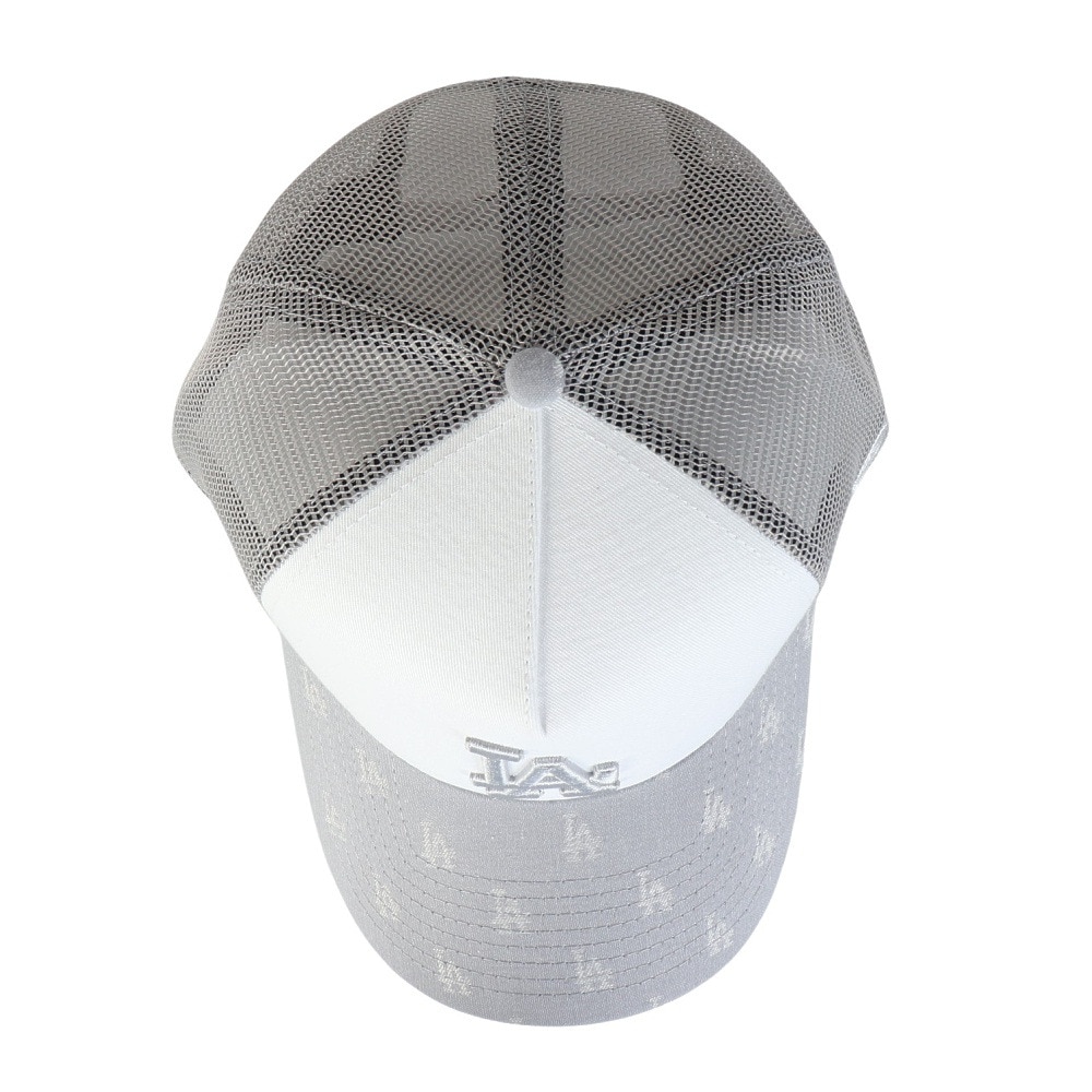 ニューエラ（NEW ERA）（メンズ、レディース）帽子 キャップ 9FORTY A-Frame トラッカー MLB Jacquard ロサンゼルス・ドジャース グレー 14388618 モノグラム