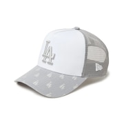 (メンズ、レディース)帽子 キャップ 9FORTY A-Frame トラッカー MLB Jacquard ロサンゼルス・ドジャース グレー 14388618 モノグラム