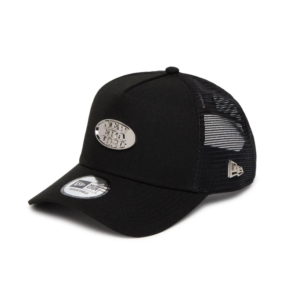 ニューエラ（NEW ERA）（メンズ、レディース）帽子 キャップ 9FORTY A-Frame トラッカー Metal Plate 14388621 サイズ調整可 通気性 メッシュ 日除け スト系