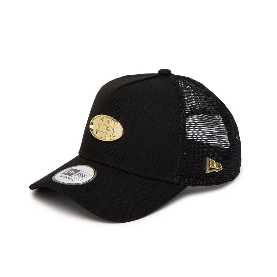 ニューエラ（NEW ERA）（メンズ、レディース）帽子 キャップ 9FORTY A-Frame トラッカー Metal Plate 14388622 サイズ調整可 通気性 メッシュ 日除け スト系