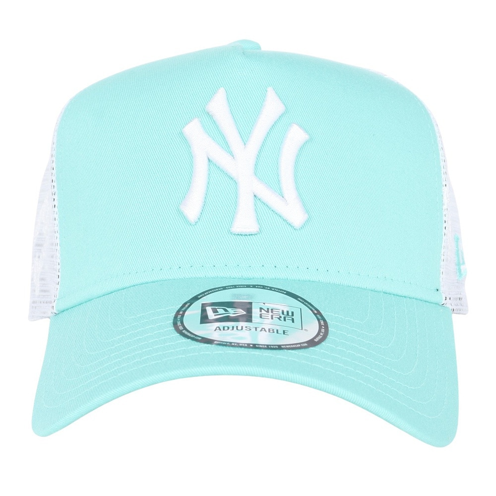 ニューエラ（NEW ERA）（メンズ、レディース）帽子 キャップ 9FORTY A-Frame トラッカー MLB Mesh Embroidery ニューヨーク・ヤンキース 水色 56-60cm 14388627 スポーツキャップ
