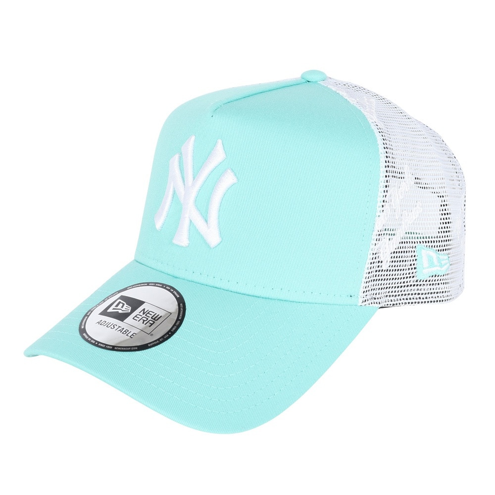 ニューエラ（NEW ERA）（メンズ、レディース）帽子 キャップ 9FORTY A-Frame トラッカー MLB Mesh Embroidery ニューヨーク・ヤンキース 水色 56-60cm 14388627 スポーツキャップ