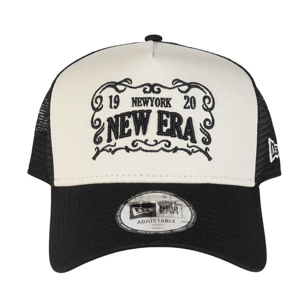 ニューエラ（NEW ERA）（メンズ、レディース）帽子 キャップ 9FORTY A-Frame Frame Logo 白×黒 56-60cm 14388636 スポーツキャップ ランニングキャップ 日差し対策 暑さ対策