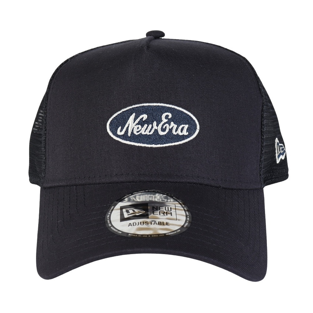 ニューエラ（NEW ERA）（メンズ、レディース）帽子 キャップ 940 A-Frame トラッカー コットン Flax オーバルロゴ 紺 14388645 メッシュ おしゃれ スト系