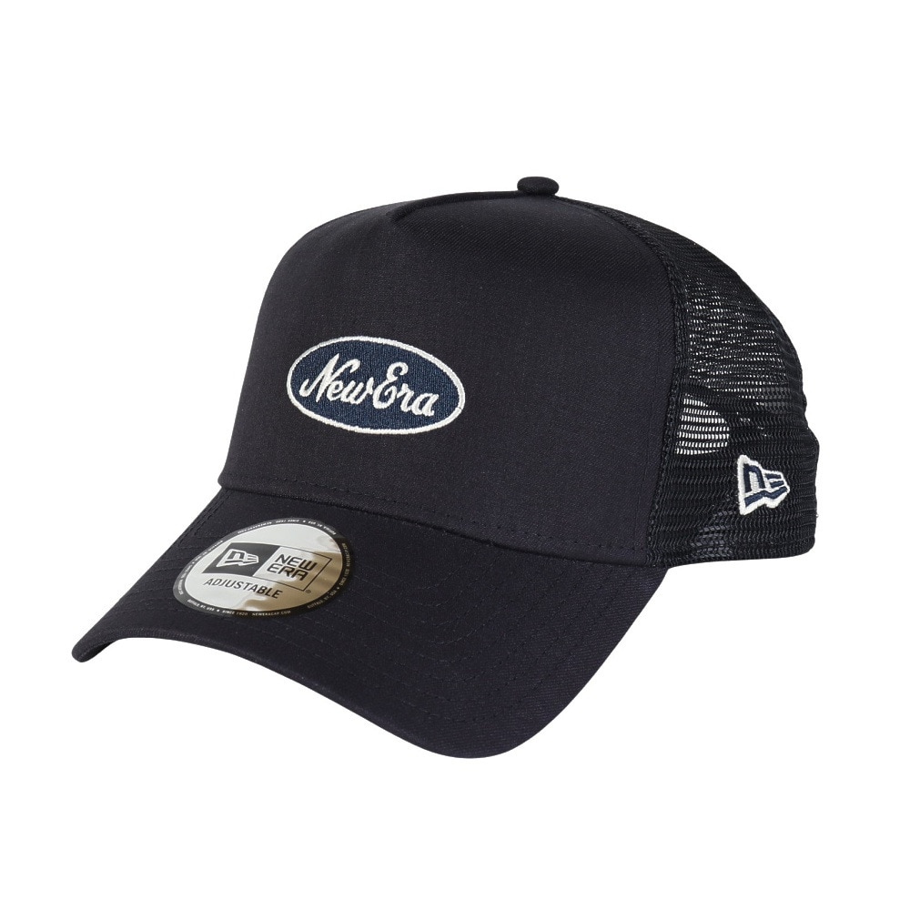 ニューエラ（NEW ERA）（メンズ、レディース）帽子 キャップ 940 A-Frame トラッカー コットン Flax オーバルロゴ 紺 14388645 メッシュ おしゃれ スト系