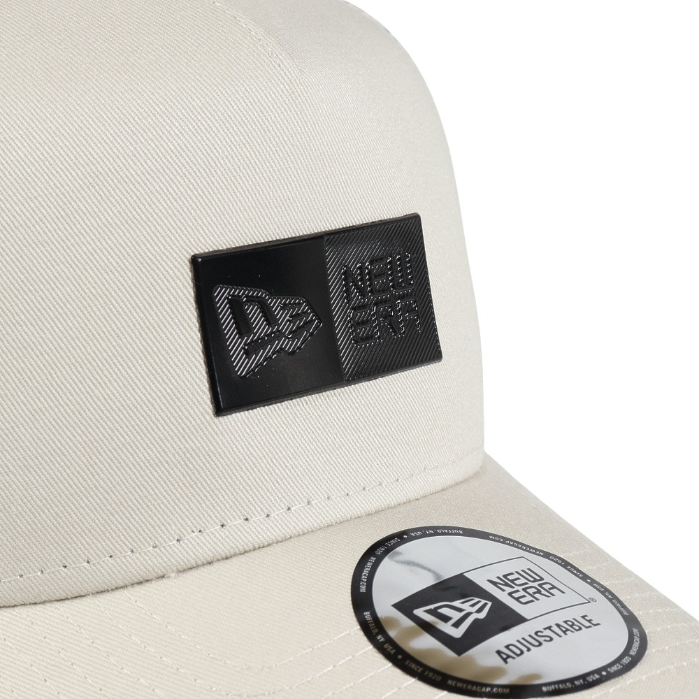 ニューエラ（NEW ERA）（メンズ、レディース）帽子 9FORTY A-Frame トラッカー  Box Logo TPUロゴ  オフホワイト 14388655 キャップ メッシュ おしゃれ 