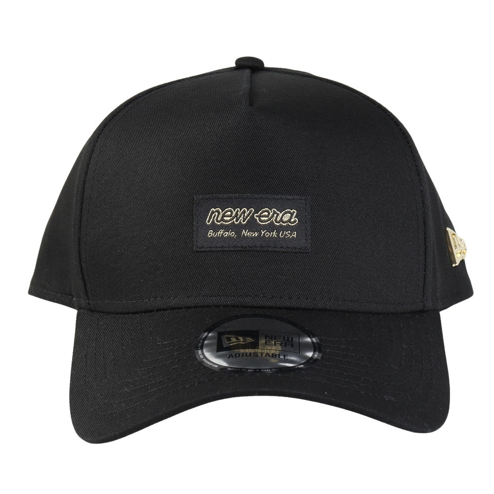 ニューエラ（NEW ERA）（メンズ、レディース）帽子 9FORTY A-Frame Metal Flag ブラック ウーブンパッチ キャップ 14388670