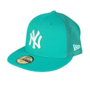 (メンズ、レディース)帽子 キャップ 59FIFTY トラッカー Beautiful Beach ニューヨーク・ヤンキース  青 S-Lサイズ 14388812 メッシュ