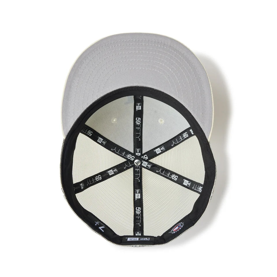 ニューエラ（NEW ERA）（メンズ、レディース）帽子 キャップ 59FIFTY トラッカー Beautiful Beach ロサンゼルス・ドジャース  白 S-Lサイズ 14388814 メッシュ