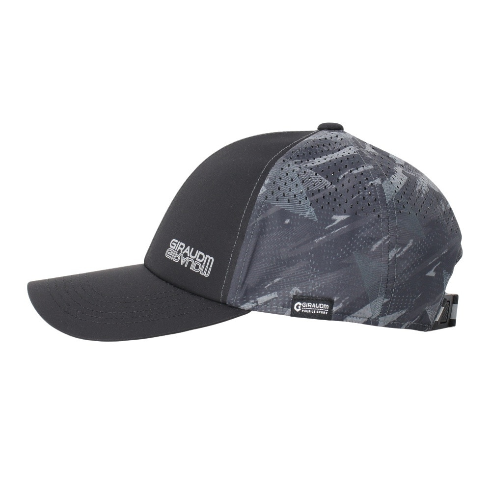 ジローム（GIRAUDM）（メンズ、レディース）帽子 レーザーカット  メッシュキャップ 黒 CP5S0001-WA897-GRST BLK  吸汗速乾 リフレクター 接触冷感 通気性