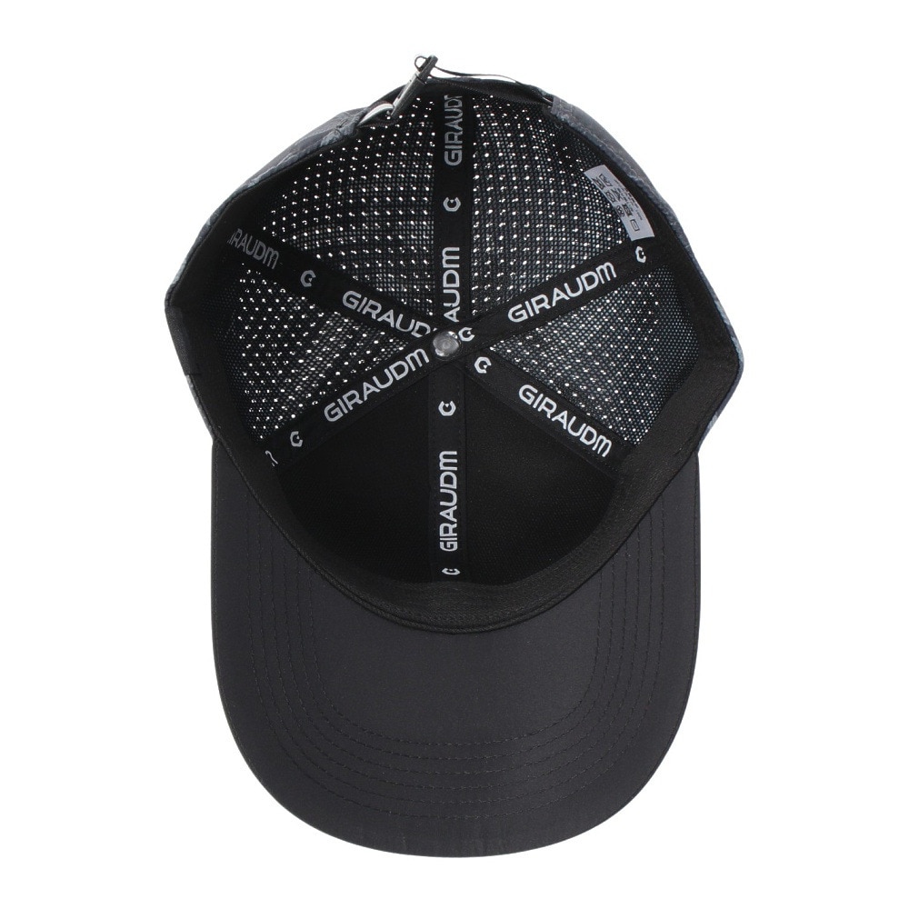 ジローム（GIRAUDM）（メンズ、レディース）帽子 レーザーカット  メッシュキャップ 黒 CP5S0001-WA897-GRST BLK  吸汗速乾 リフレクター 接触冷感 通気性