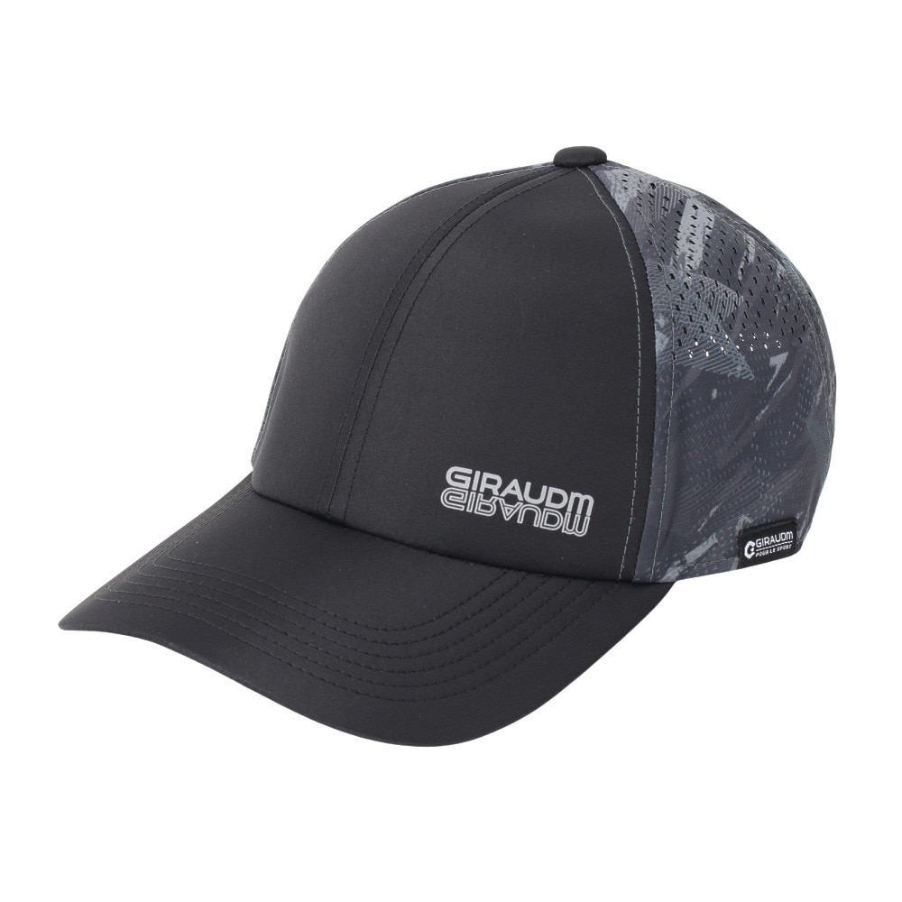 ジローム（GIRAUDM）（メンズ、レディース）帽子 レーザーカット  メッシュキャップ 黒 CP5S0001-WA897-GRST BLK  吸汗速乾 リフレクター 接触冷感 通気性