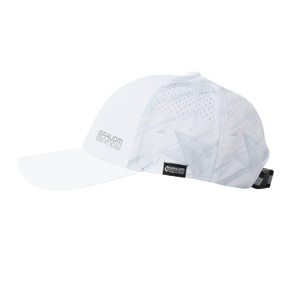 ジローム（GIRAUDM）（メンズ、レディース）帽子 レーザーカット  メッシュキャップ 白 CP5S0001-WA897-GRST WHT 吸汗速乾 リフレクター 接触冷感 通気性