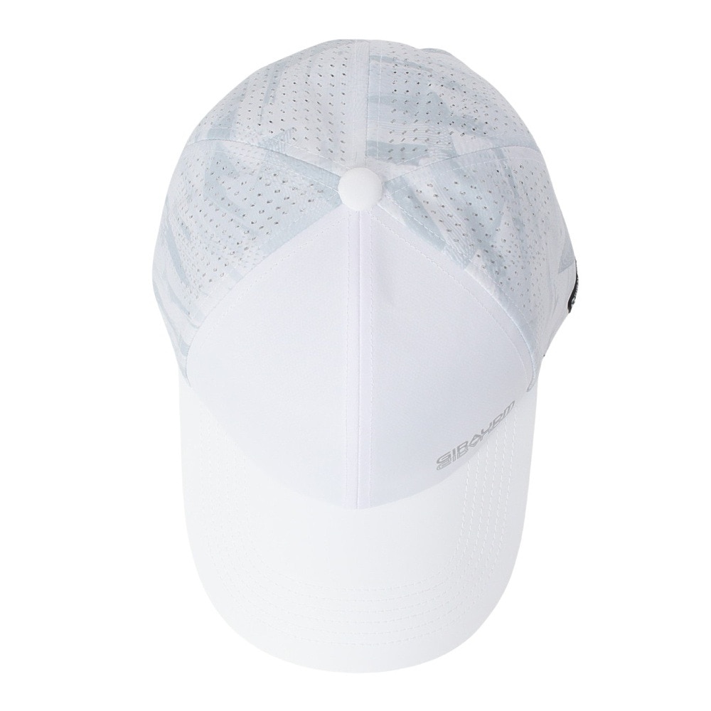 ジローム（GIRAUDM）（メンズ、レディース）帽子 レーザーカット  メッシュキャップ 白 CP5S0001-WA897-GRST WHT 吸汗速乾 リフレクター 接触冷感 通気性