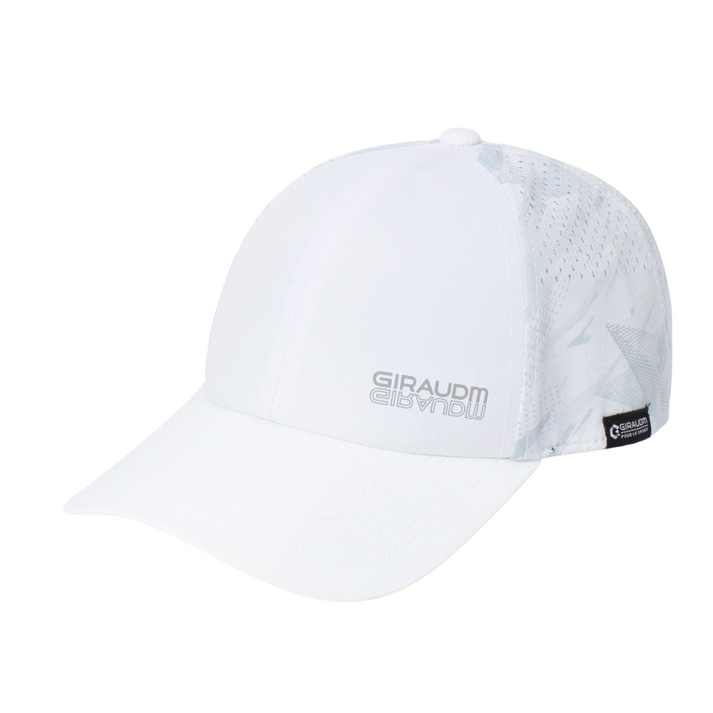 ジローム（GIRAUDM）（メンズ、レディース）帽子 レーザーカット  メッシュキャップ 白 CP5S0001-WA897-GRST WHT 吸汗速乾 リフレクター 接触冷感 通気性