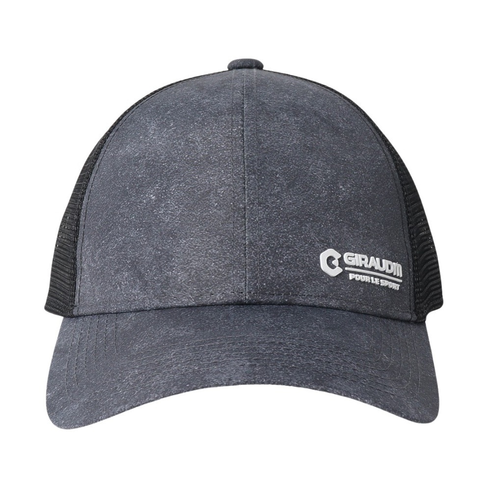 ジローム（GIRAUDM）（メンズ）帽子 サンドパターン メッシュキャップ  CP5S0002-WA897-GRST BLK 吸汗速乾 リフレクター 接触冷感 シンプル カジュアル 通気性