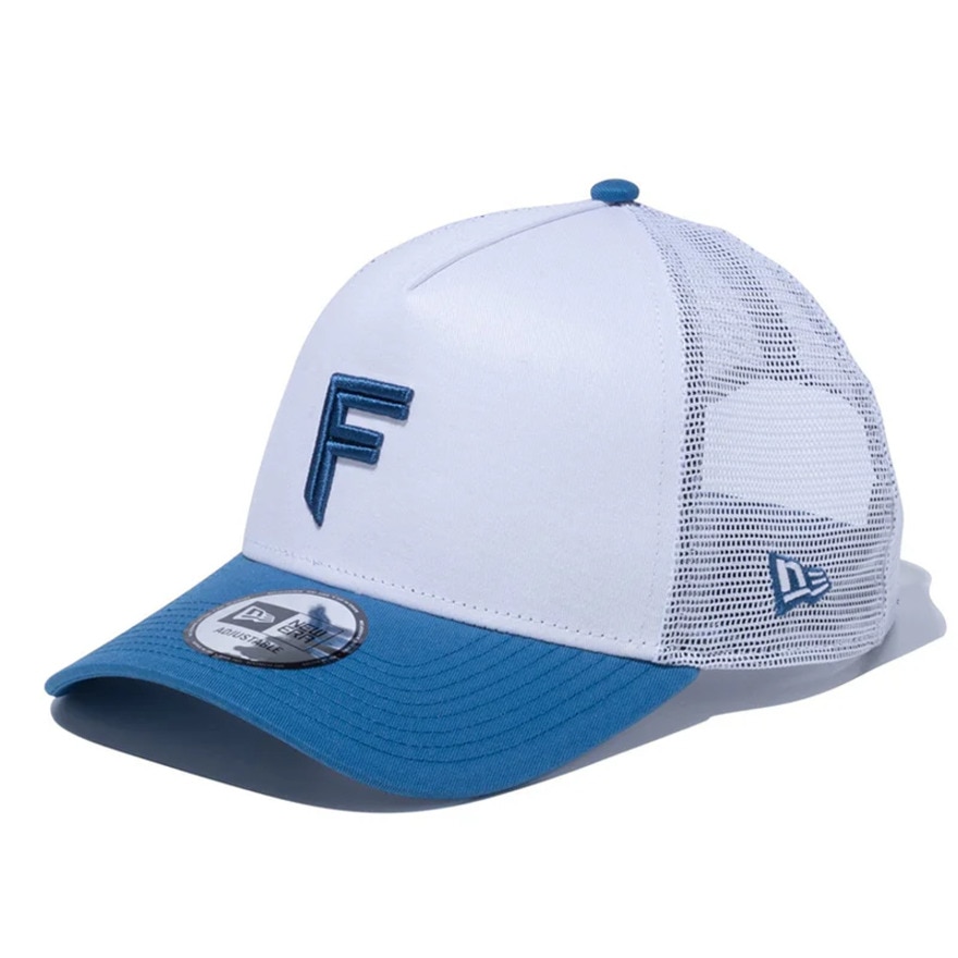 ニューエラ（NEW ERA）（メンズ）キャップ 9FORTY A-Frame トラッカー 北海道日本ハムファイターズ ホワイト×ブルー 56.8-60.6センチ 14524978