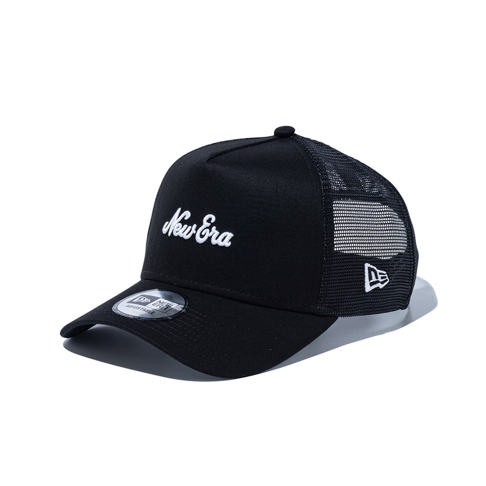 ニューエラ（NEW ERA）（メンズ、レディース）帽子 9FORTY A-Frame トラッカー オールドロゴ 黒 56-60cm キャップ 14524994 スポーツキャップ メッシュ