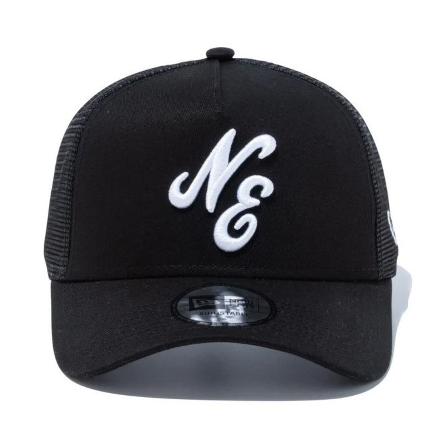 ニューエラ（NEW ERA）（メンズ、レディース）帽子 9FORTY A-Frame トラッカー クラシックロゴ キャップ 14524995 56.8-60.6cm 黒