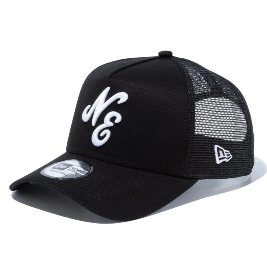 ニューエラ（NEW ERA）（メンズ、レディース）帽子 9FORTY A-Frame トラッカー クラシックロゴ キャップ 14524995 56.8-60.6cm 黒