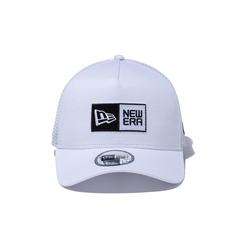 ニューエラ（NEW ERA）（メンズ、レディース）帽子 キャップ 9FORTY A-Frame トラッカー ボックスロゴ 白 14524999 通気性 日差し対策 深め