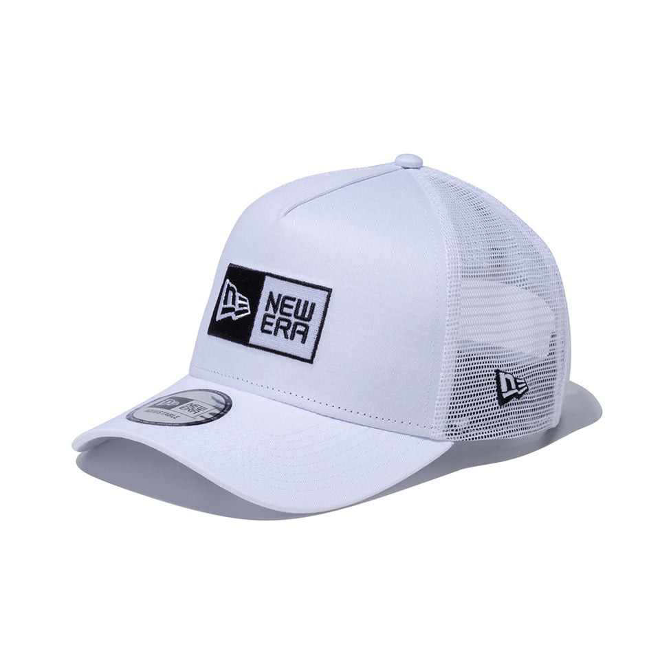 ニューエラ（NEW ERA）（メンズ、レディース）帽子 キャップ 9FORTY A-Frame トラッカー ボックスロゴ 白 14524999 通気性 日差し対策 深め