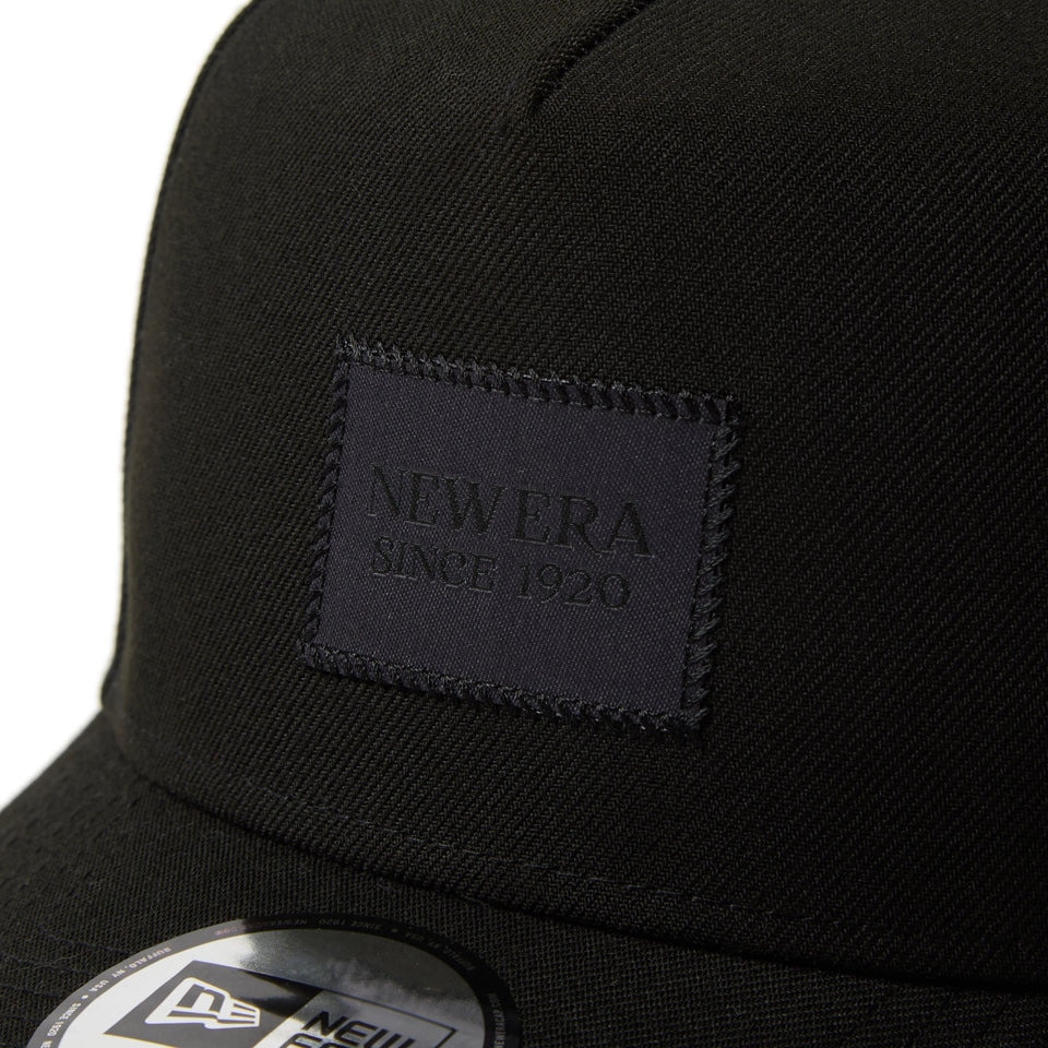 ニューエラ（NEW ERA）（メンズ、レディース）キャップ 9FORTY A-Frame Black Woven Patch 黒 56-60cm 14667865 スポーツキャップ 帽子