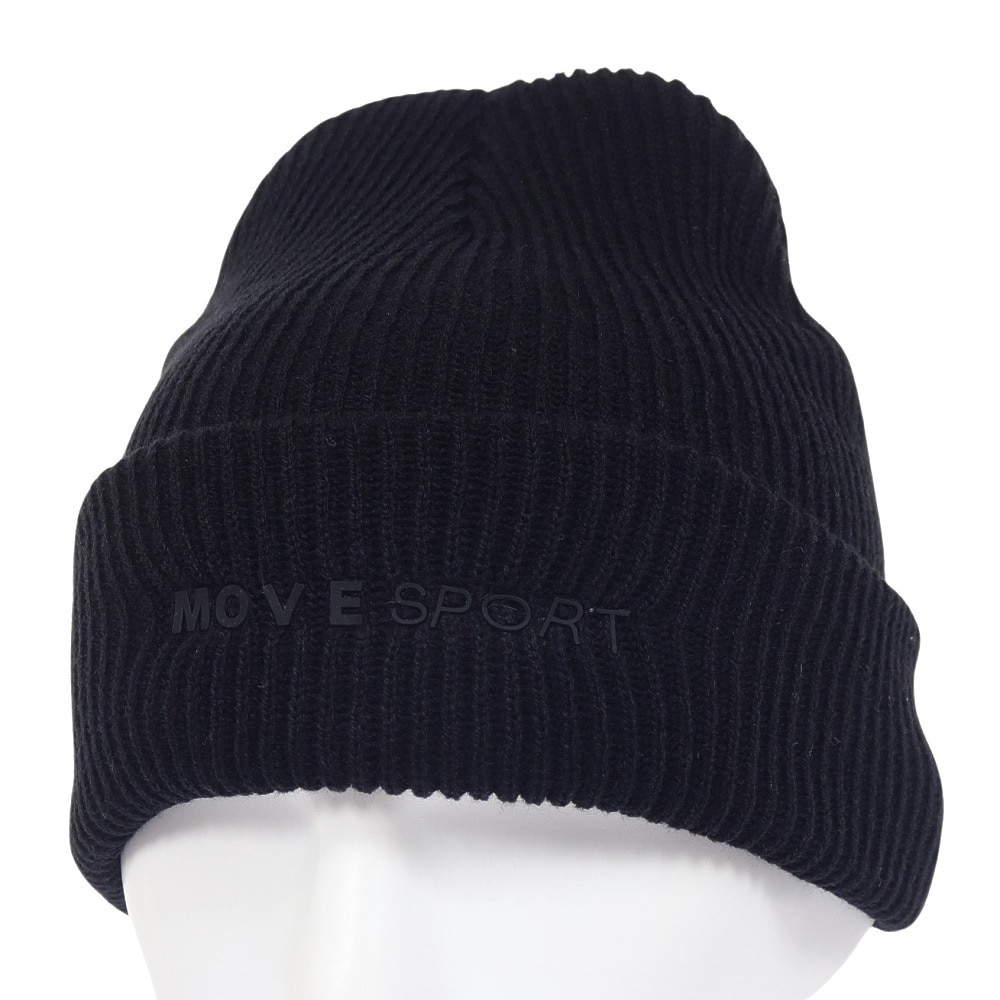 デサント（DESCENTE）（メンズ）ニット帽 リブニットキャップ DMAWJC71 BK 防寒 フリーサイズ 黒